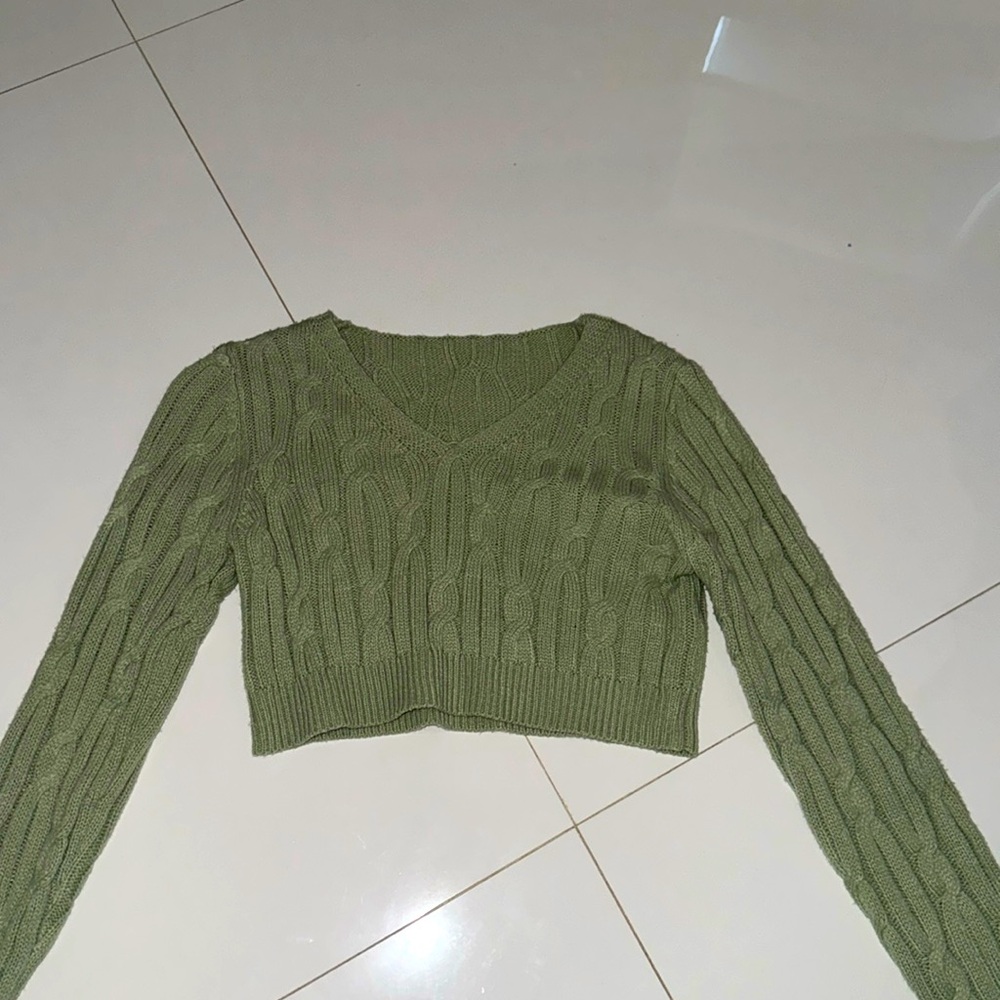 light green cardigan sweater